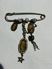 Vintage 1990's Jewellery Pilgrim Babushka Russian Doll Brooch, Damaged