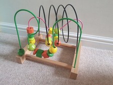 IKEA Mula Wooden Beads Maze Rollercoaster Toy Children Sensory Abacus Montessori
