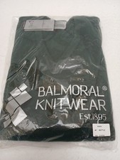 NEW - Balmoral Knitwear V-neck Pullover In Bottle Dark Green Chest Size 46" .