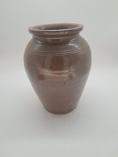 Vintage Stoneware Pottery Vase Marked H