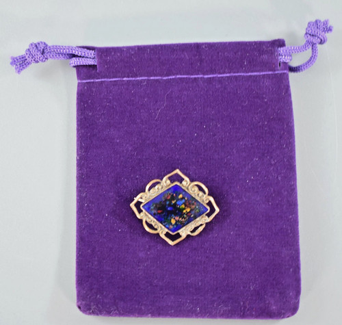 Antique gold tone - and, enamel