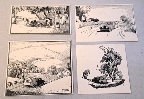 Vintage classic caravan prints - vintage,