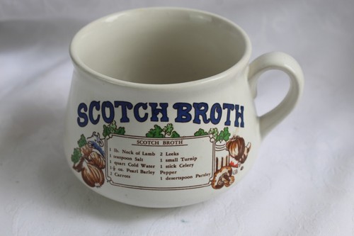 Vintage ceramic recipe soup - ceramic,