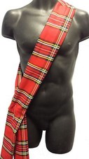 Robert Burns Night 6ft Scottish Commonwealth Games Red Royal Stuart Tartan Sash