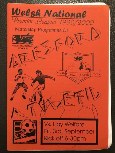 1999 gresford athletic v - 3.9.1999.,