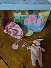 ORIGINAL ZAPF CREATION MINI BABY BORN CARRY COT BAG PLAY SET 766149 + OUTFIT