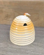 Early CLARICE CLIFF - Newport - Circa 1930's Honey Pot - Basket Weave Skep Style