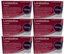 6 Months Supply Loratadine Hayfever & Allergy Relief 10mg Tablets (30x6) GSL