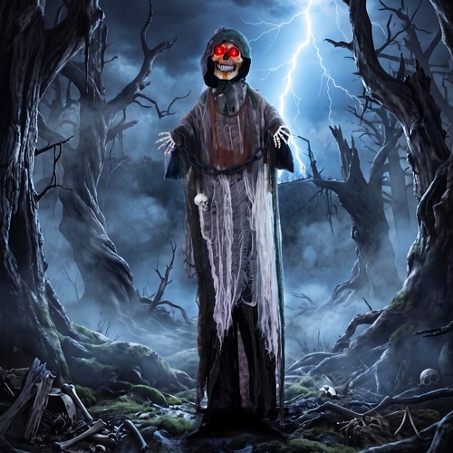Animated halloween grim - halloween,