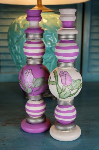 Set vintage hand painted - vintage,