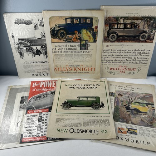 Antique car ephemera lot - car,