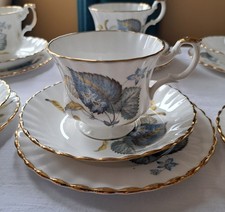 6 Regency China Cups, Saucers