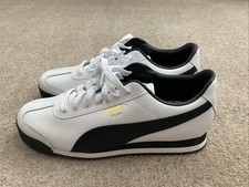 Puma Roma White Trainers Size UK 10 EU 44.5
