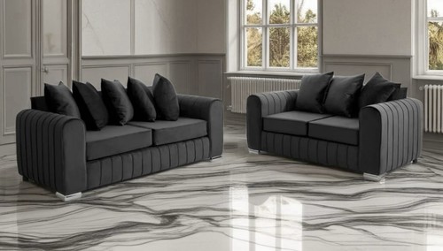 Black velvet lily - velvet, sofa
