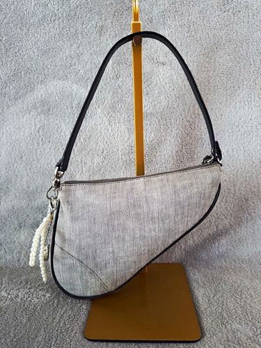 Dior saddle bag denim grey - bag,