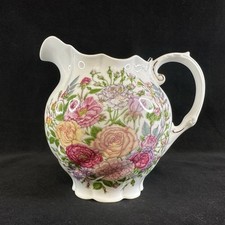Vintage Aynsley Rose Garden Large Porcelain Creamer Milk Jug Floral Rose Pattern