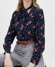  M&S Collection Pussy Bow Navy