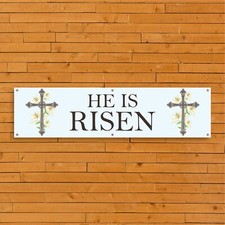 Easter PVC Banners 021 - He Is