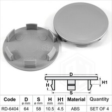 Alloy wheel center caps centre
