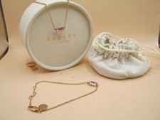 Vintage Authentic Radley Rocks Rose Gold Coloured Necklace Bracelet Box  & Paper