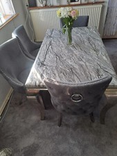 Used Grey marble dinning table