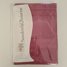 Sandown & Bourne Pair of Curtains 46x42 OLD ROSE COLOUR BRAND NEW SEALED