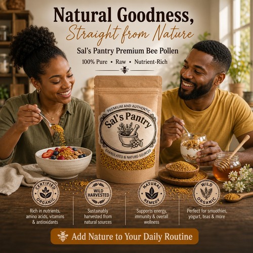 100 raw natural bee pollen - natural,