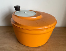 Moulinex Orange Salad Spinner 1970s Model 313000 - Vintage - France