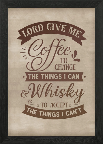 Coffee and whiskey - , framed
