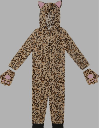 Girls leopard print fleece - leopard,
