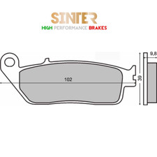 Rear Sintered Brake Pads Honda