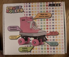 Roces Chuck Roller Quad 4 Wheel Skates Pink Size 2 Kids Junior High Top