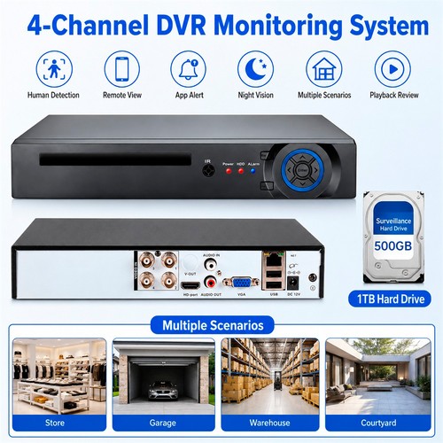 265 4ch home cctv dvr - h.265+,