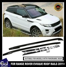 FOR RANGE ROVER EVOQUE L538 2011+ ALUMINIUM BLACK ROOF RAILS RACK CROSS BARS