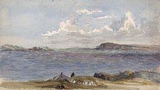 PORTSTEWART COUNTY LONDONDERRY NORTHERN IRELAND Watercolour Painting Circa 1852