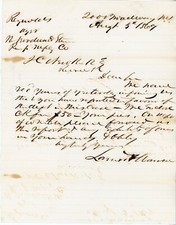 Signed Letter Samuel Warren