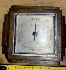 Antique barometer thermometer - antique,