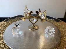 Swarovski Crystal Collection Gold Plated Love Doves/ Koala /Hedgehog See Details