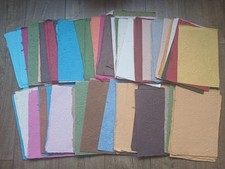 25 x A4 Sheets Thick Textured Craft Papers MIXED COLOURS Bundle Card Making Etc.