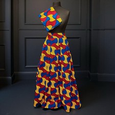 Ankara Maxi Skirt With Matching HeadWrap, African Print Skirt, Ankara Long Skirt