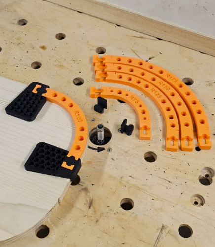 Corner radius jig set for - radius,