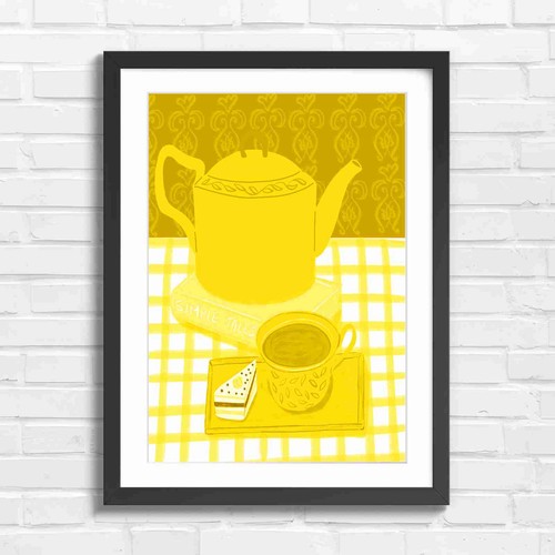 Blue teapot and tea time - teapot,