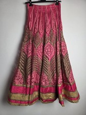 Pink Indian Lengha Skirt Maxi Size Small/10 Embroidered