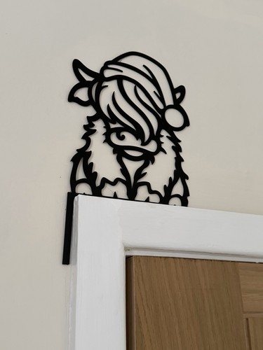 Highland cow christmas door - highland,