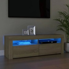 120cm Large TV Unit TV Stand Cabinet Sideboard with RGB LED Lights Living Room