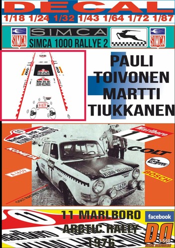 Decal simca 1000 rallye - simca,