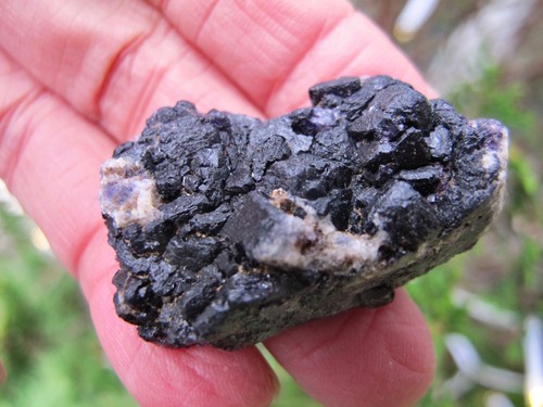 Blue john fluorite crystal - blue,