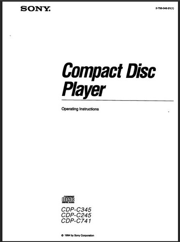 Sony cdp c345 - sony, cdp-c345