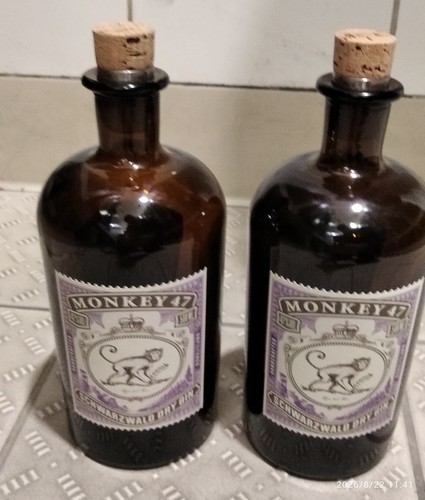 Monkey empty gin bottle - monkey,