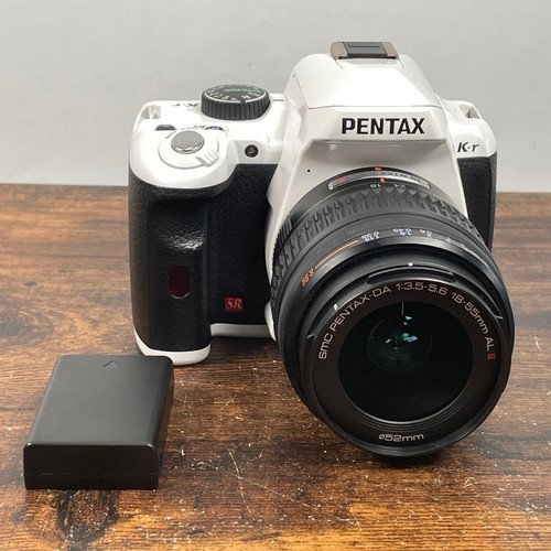Pentax white dslr camera - pentax,